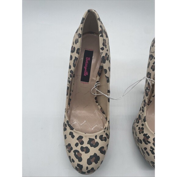 Betseyville Krash Leopard Heels All Man made Materials Size 7.5 - Picture 8 of 11